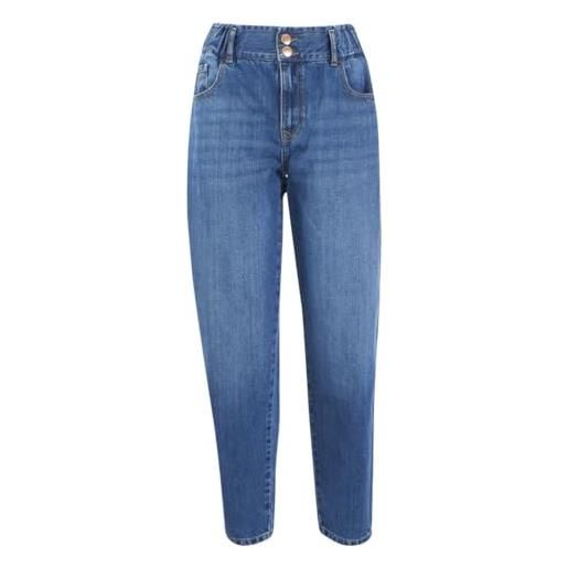 YES ZEE jeans carrot denim mom fit pantaloni donna girl 5 tasche woman p332w538 taglia l colore principale denim