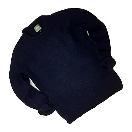 McLaughlin's Irish Shop maglione da uomo irlandese in tweed, blu scuro mélange. , xl