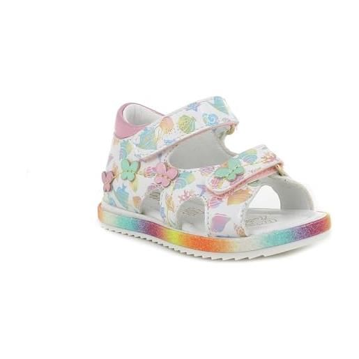 Primigi happy starlet, sandali bambina, bianco multicolor iridescente, 21 eu