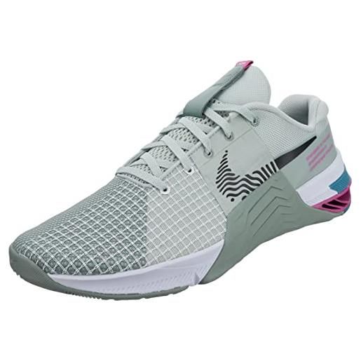 Nike metcon 8, sneaker donna, football grey/white-blue whisper, 42 eu