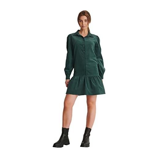 NA-KD corduroy mini dress vestito casual, verde, 42 donna