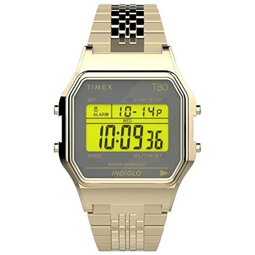Timex orologio digitale quarzo unisex con cinturino in acciaio inox tw2u93500