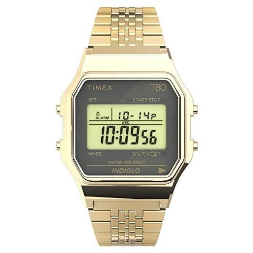 Timex Orologio Uomo Navy Casuale, Modello TW2T75500D7, Cinturino In Tessuto Verde, Cassa Nera 41mm, Impermeabile 10 ATM