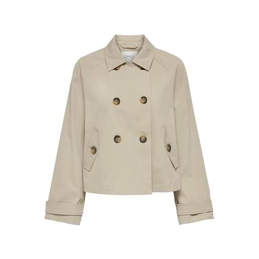 Only onlapril short trenchcoat otw noos trench, oxford tan, xs donna