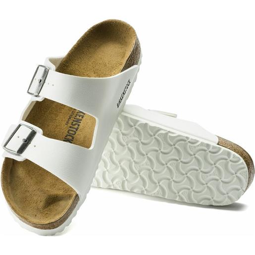 Birkenstock sandali arizona birko flor bianchi donna calzata stretta