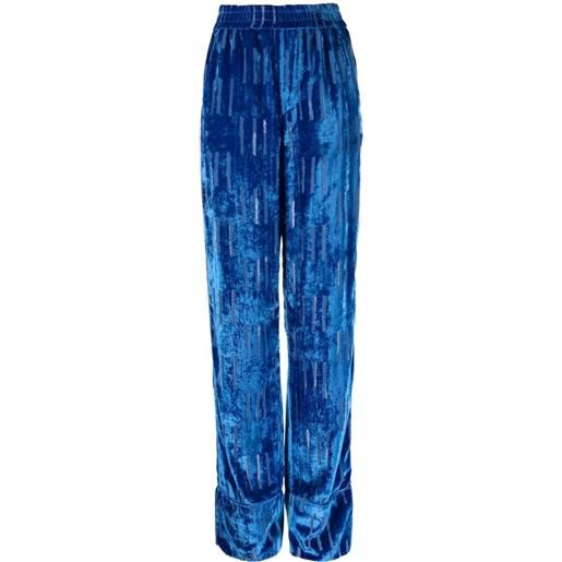 Off-White pantaloni shibori - blu
