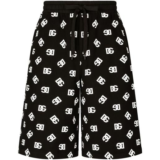 Dolce & Gabbana shorts sportivi con stampa - nero