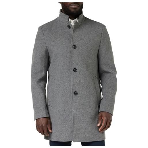 TOM TAILOR 1037337 cappotto di lana, 32529 - dark wool grey melange, l uomo