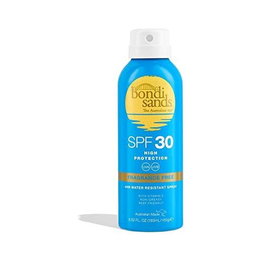 Bondi Sands spf 30 aerosol mist spray fragrance free 160g