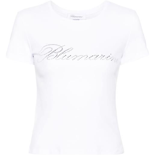 Blumarine t-shirt con strass - bianco