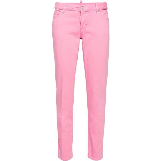 Dsquared2 jeans skinny pink bull a vita bassa - rosa