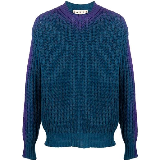 Marni maglione con effetto sfumato - blu