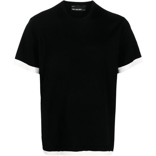 Neil Barrett t-shirt bicolore - nero