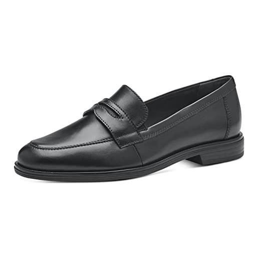 Tamaris donna mocassini, signora pantofole, pantofola, scarpe da college, scarpe business, black leather, 41 eu