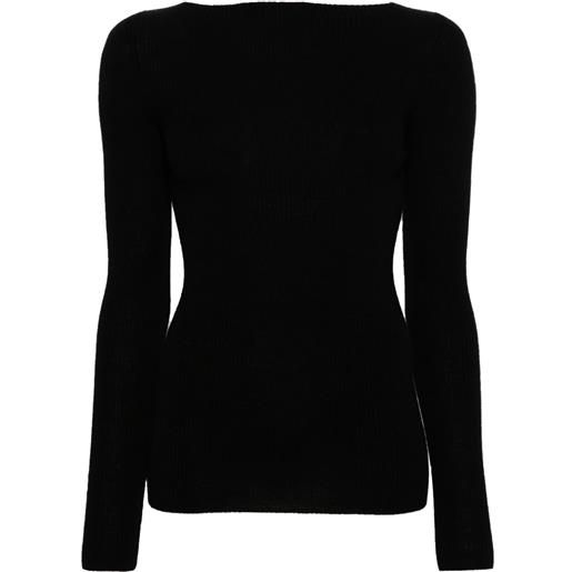 Rick Owens maglione con dettaglio cut-out - nero