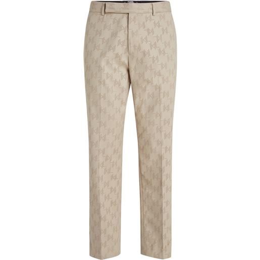 Karl Lagerfeld pantaloni sartoriali con monogramma - toni neutri