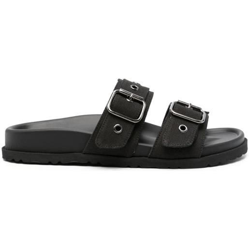 MSGM sandali con fibbia - nero