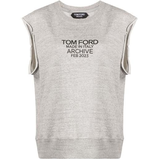 TOM FORD t-shirt con stampa - grigio