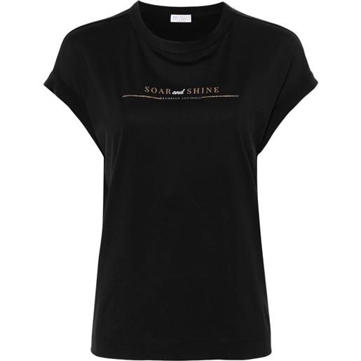 Brunello Cucinelli t-shirt con stampa - nero