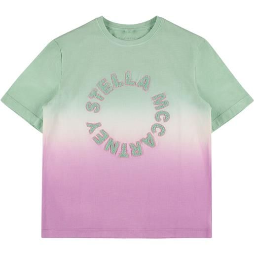 STELLA MCCARTNEY KIDS t-shirt in cotone organico dégradé / logo