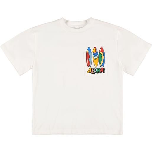 STELLA MCCARTNEY KIDS t-shirt in jersey di cotone organico / tasca