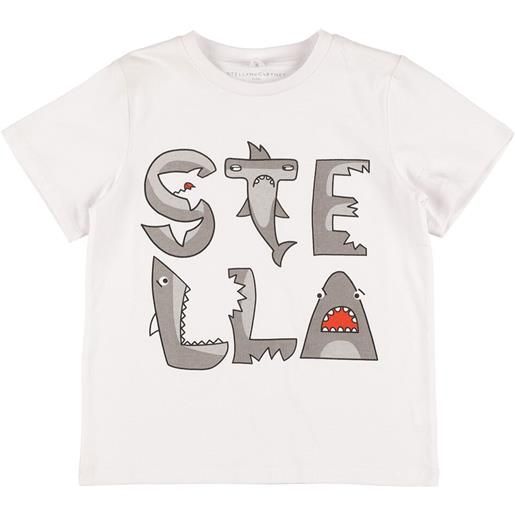 STELLA MCCARTNEY KIDS t-shirt in jersey di cotone organico stampato