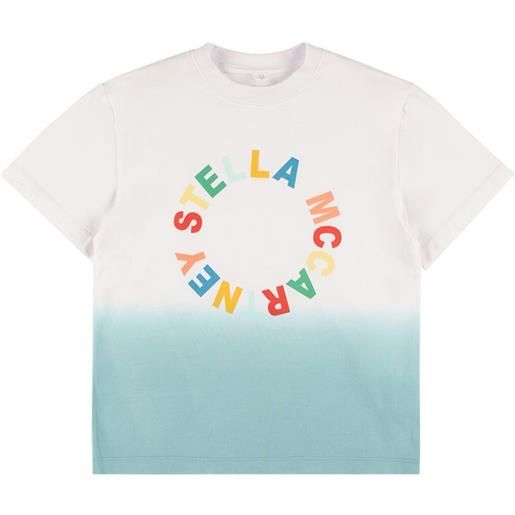 STELLA MCCARTNEY KIDS t-shirt in jersey di cotone organico dégradé
