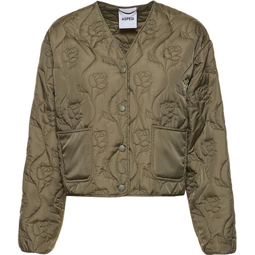 ASPESI giacca cropped in nylon trapuntato