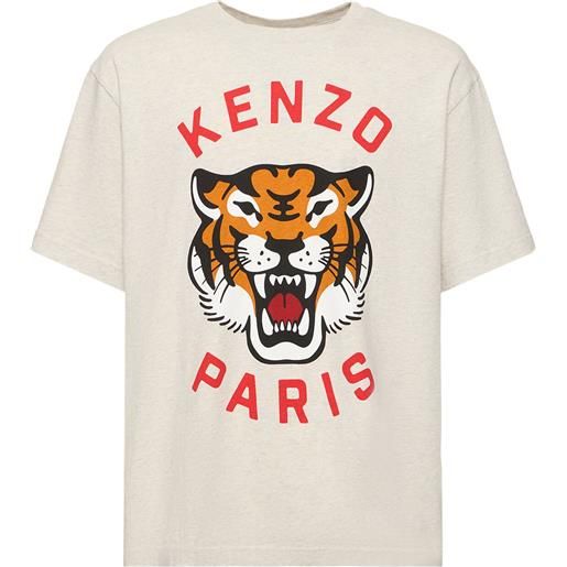 KENZO PARIS t-shirt in jersey di cotone con stampa