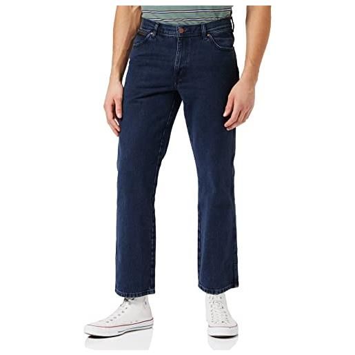 Wrangler texas jeans, black overdye, 38w / 32l uomo