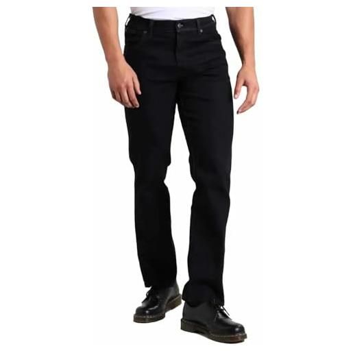 Wrangler texas jeans, nero (black overdye), 50w / 34l uomo