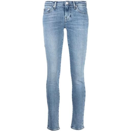 7 For All Mankind jeans skinny con vita media - blu