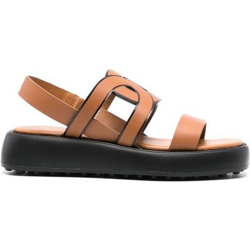 Tod's sandali con dettaglio cut-out - marrone