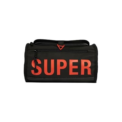 Superdry bag tarp wash bag black os donna, nero, taglia unica, casual