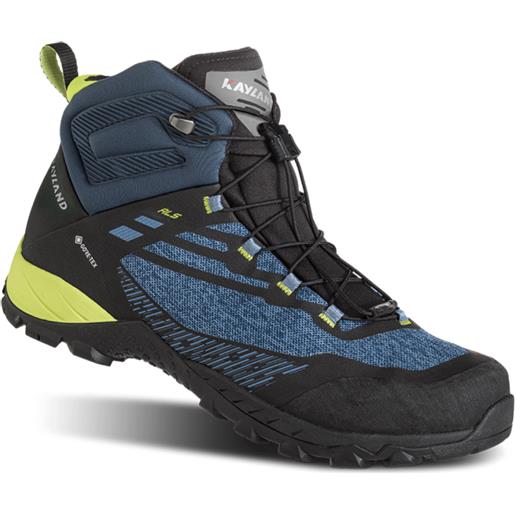 KAYLAND stinger gtx blue-lime scarpe trekking uomo outdoor premium con intersuola moulded eva bi-density