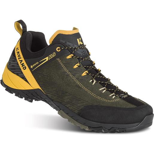 KAYLAND revolt gtx dark green-yellow scarpe trekking uomo outdoor premium con intersuola moulded eva bi-density + ess