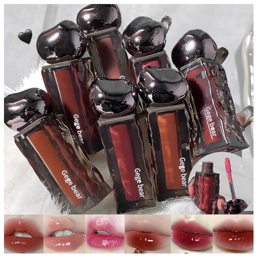 LuckNest plumping lip gloss, 6 colori carini rossetti high shine, idratante labbra, lucidalabbra, lucidalabbra, a lunga durata, waterproof christmas makeup gift kit