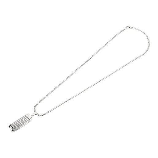 FOLOSAFENAR collana in rame compatibile per fitbit flex 2, ciondolo per collo in rame a lunga durata compatibile per fitbit flex 2 per la decorazione del collo(silver)