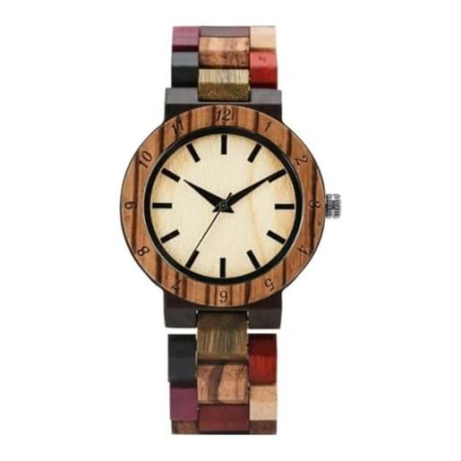 GAGALU vintage colore misto irregolare linee blu orologio donna moda legno orologio bracciale in legno orologio da polso delle donne reloj mujer, diametro semplice