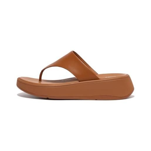 Fitflop f-mode-sandali con punta piatta in pelle, donna, marrone chiaro, 36 eu