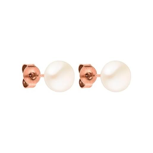 Purelei® pearl - orecchini da donna in resistente acciaio inossidabile - orecchini impermeabili da donna - gioielli alla moda per un look personalizzato (oro rosa)