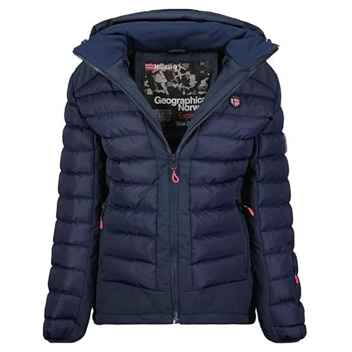 Geographical Norway aurelien lady - giacca donna imbottita calda autunno-invernale - cappotto caldo - giacche antivento a maniche lunghe e tasche - abito ideale (nero xl)