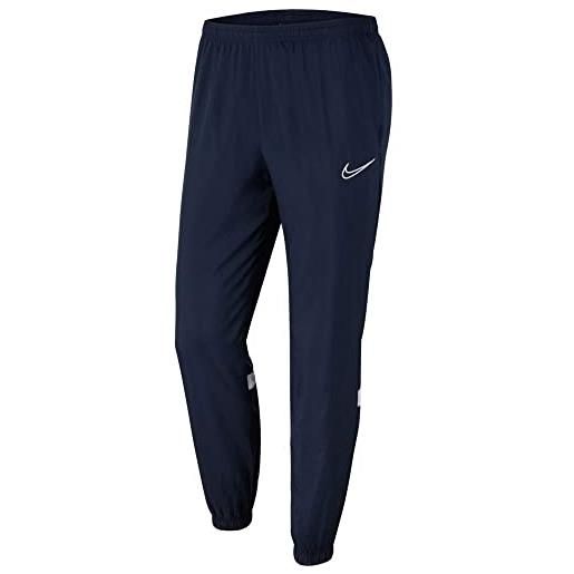 Nike dri-fit academy, pantaloni sportivi uomo, ossidiana/bianco/bianco/bianco, s