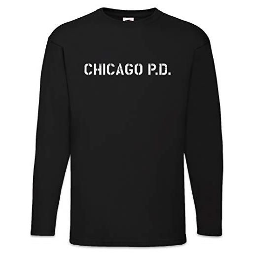 Urban Backwoods chicago p. D. T-shirt a manica lunga long sleeve nero taglia 2xl