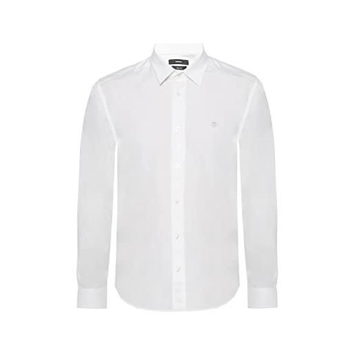 Diesel - camicia da uomo slim fit a maniche lunghe business camicia bianca - s-bill, bianco, xxl