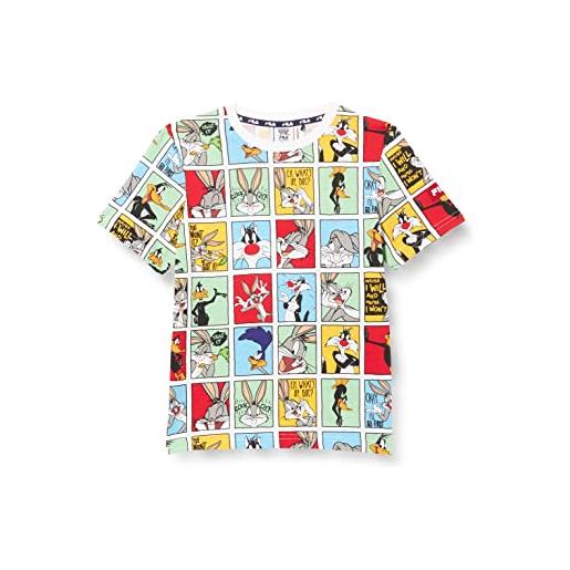 Fila lauta tee t-shirt, bright white comic book aop, 98-104 cm bambino