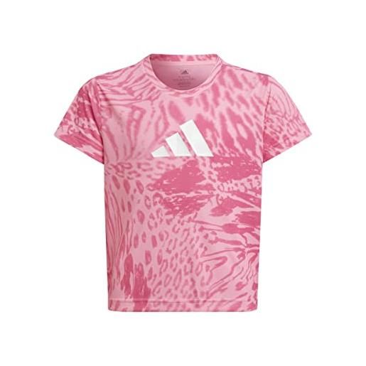 adidas g ar 3bar tee maglietta, rosa/bianco (rosgoz/magpul), 14 anni bambine e ragazze