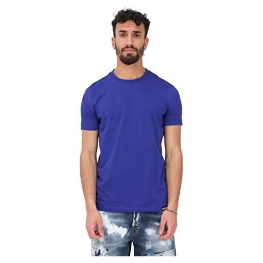 DSQUARED2 t-shirt casual viola da uomo con stampa logo sulla manica s