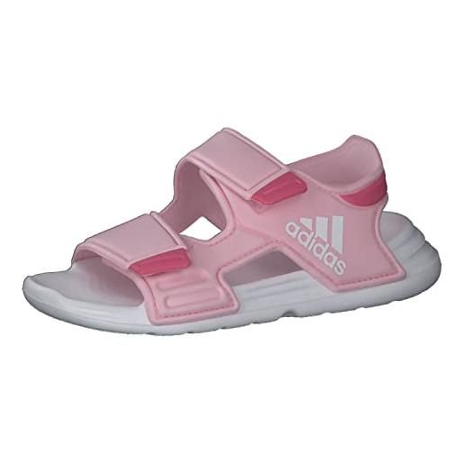 Adidas altaswim c, scarpe da ginnastica basse unisex - bambini, tono rosa chiaro/bianco/rosa, 34 eu