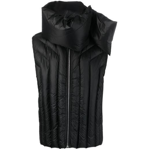 Rick Owens gilet imbottito gimp - nero